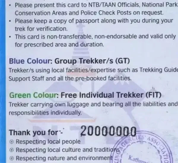 Manaslu Permit