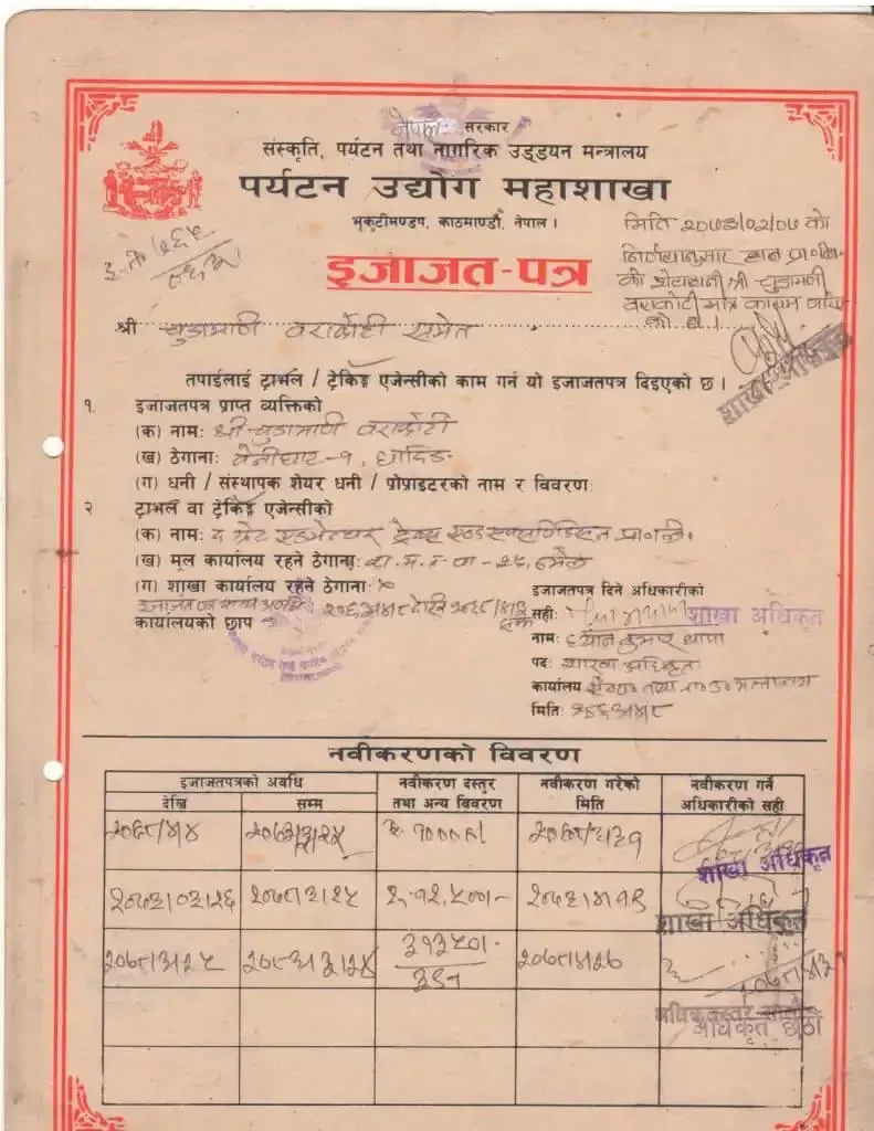 Tourism License