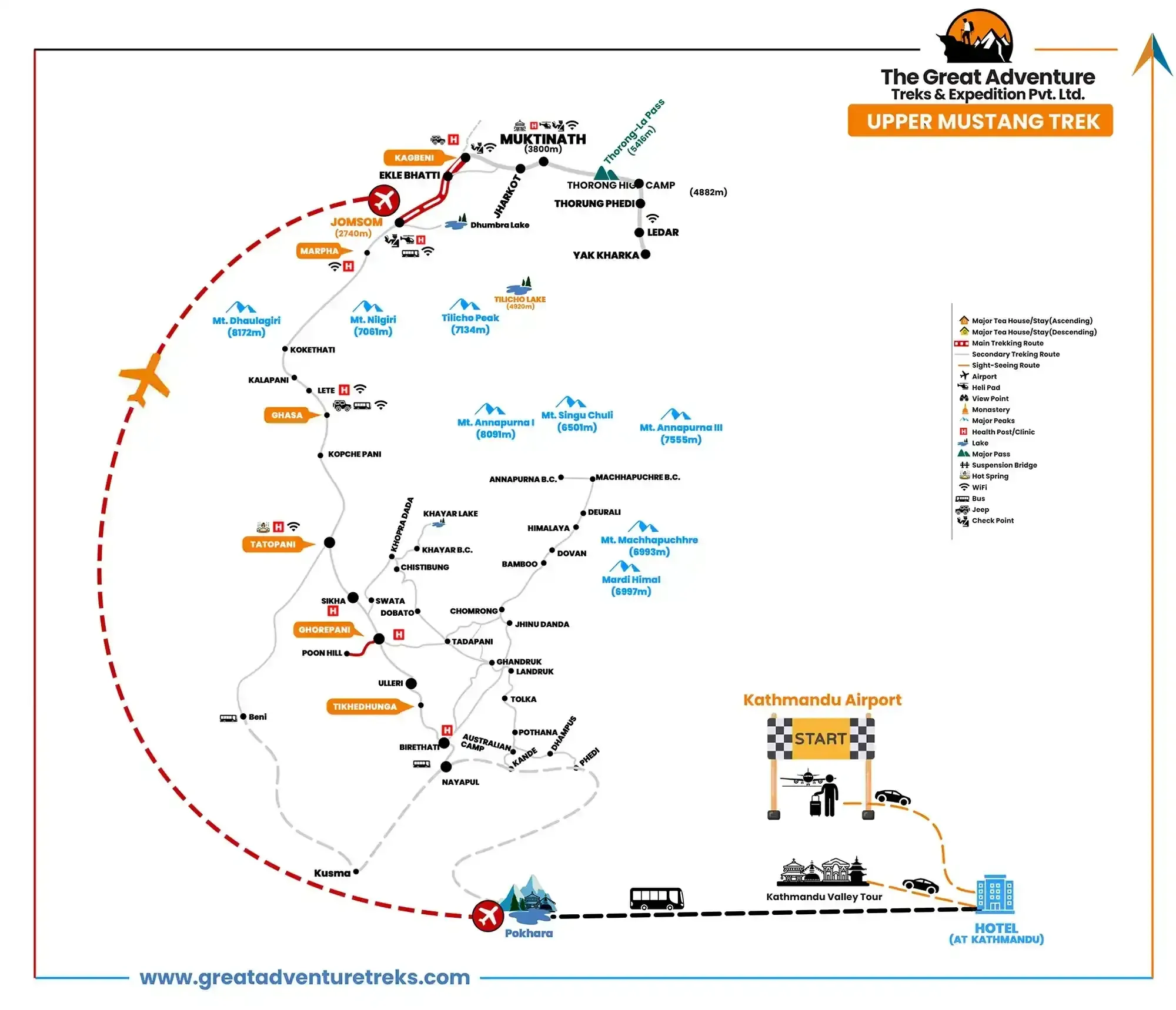 Mustang Trek Map